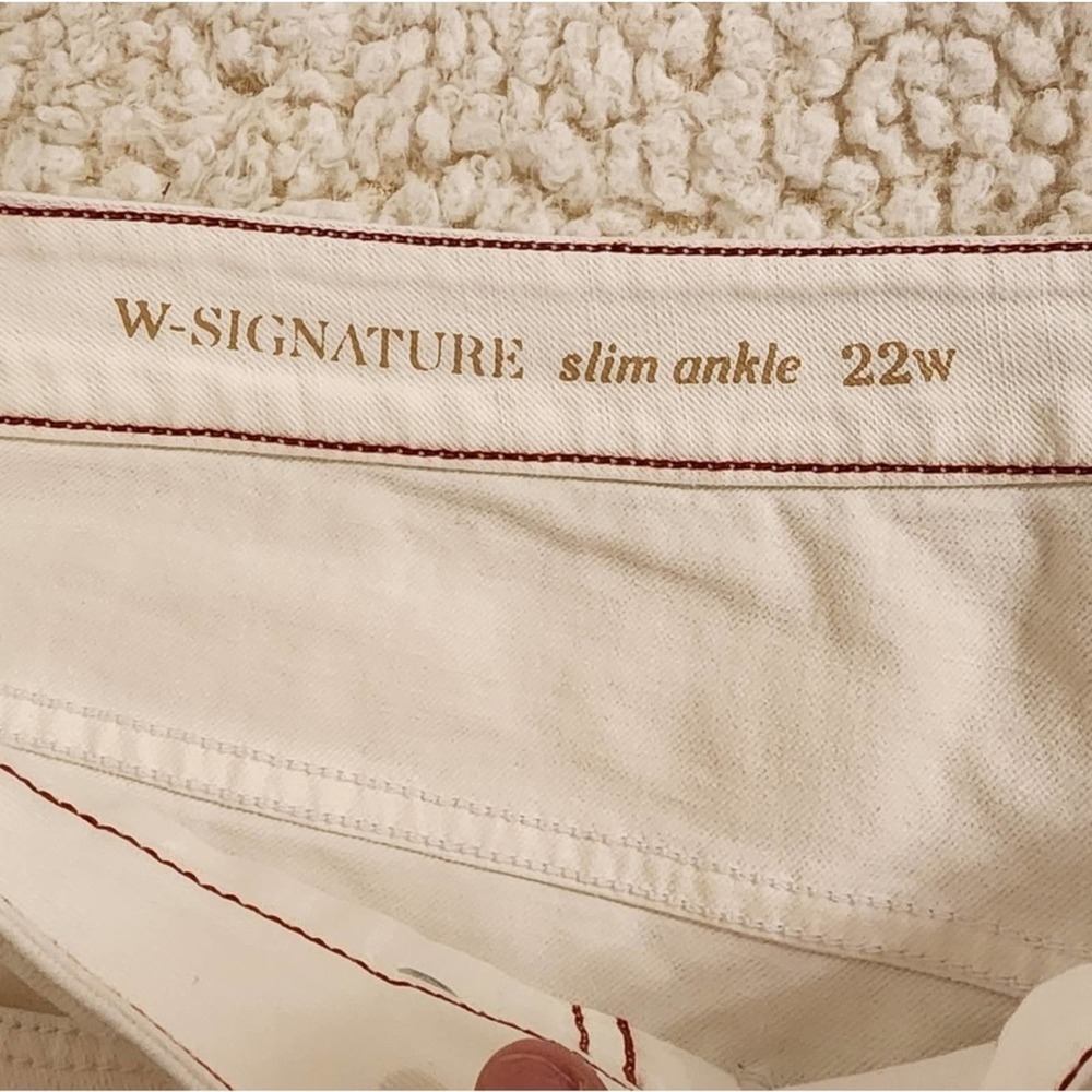 Talbots Signature W slim stretch‎ ankle white denim jeans plus size 20 22 new!!! - Picture 10 of 12